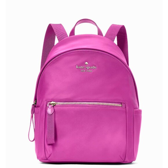 New Kate Spade Chelsea Medium Backpack Nylon Baja Rose - Picture 1 of 5